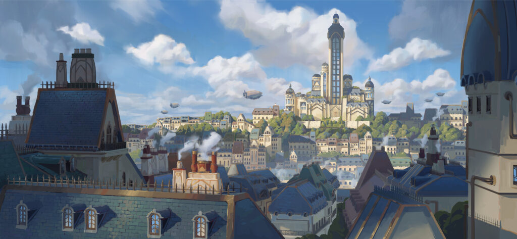 A lush city.