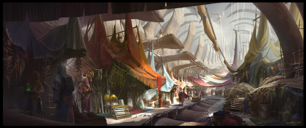 A market selling dragon bones.