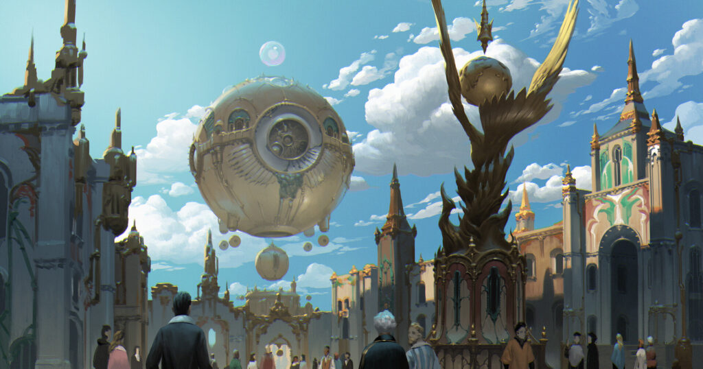 A gaudy campus of a magic school.