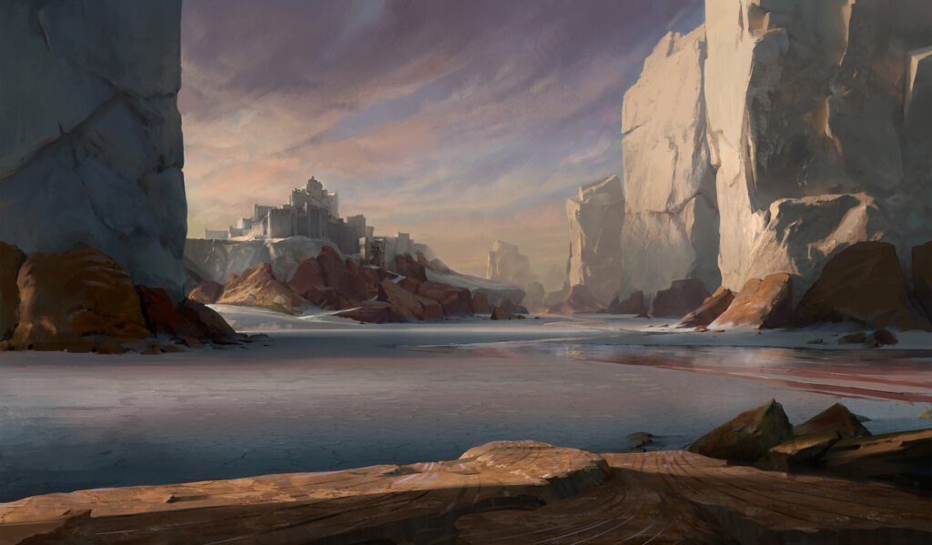A cold and rocky city.