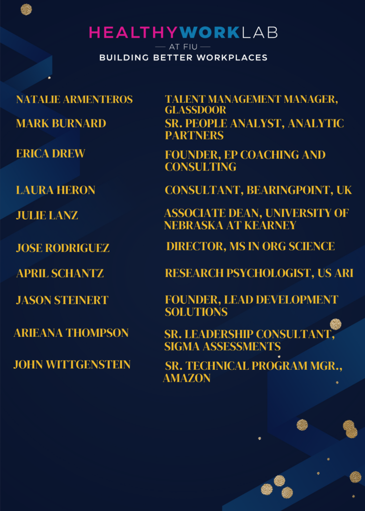 A list of doctoral PhD graduates and their current job titles. There are ten names listed in alphabetical order by last name.