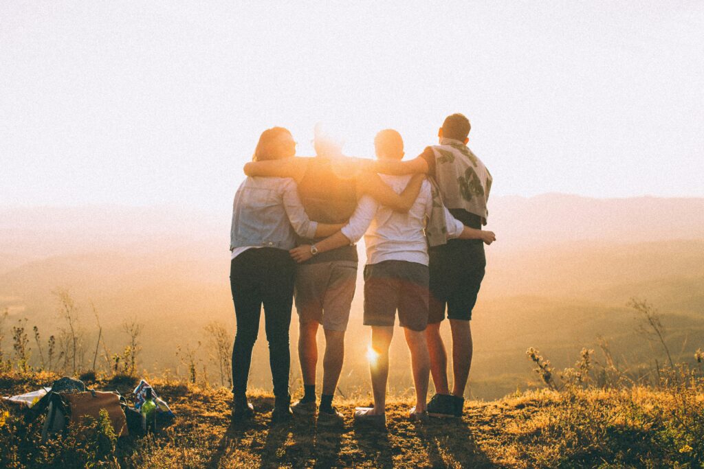A group of friends hanging out.